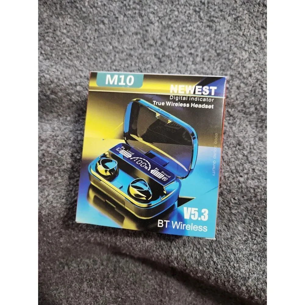 M10 True Wireless Earbuds with Charging Case – (NEW) - Picture 1 of 5